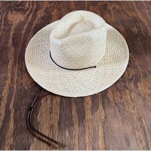 NWT Will & Bear Rider Bone Palm Straw Hat Large UPF 50+ Western Sun Hat